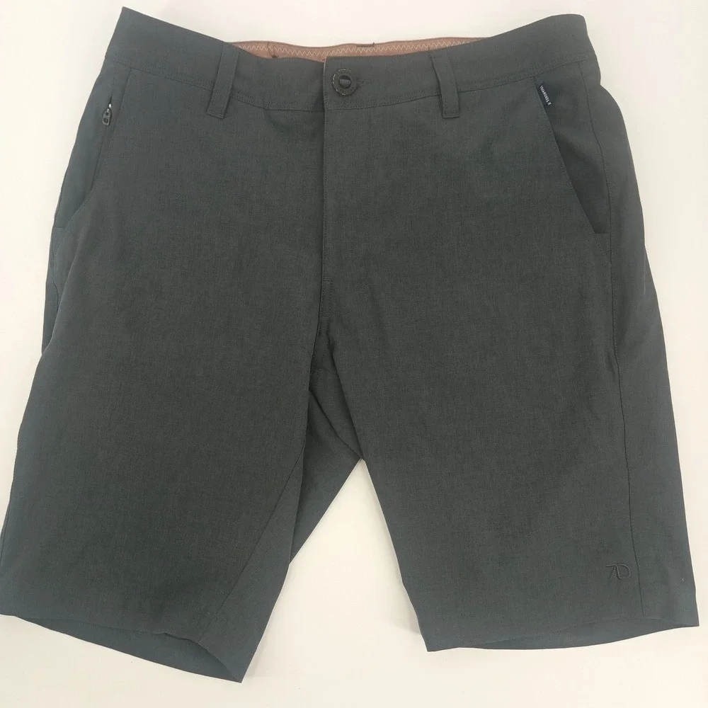 7 Diamonds Aeroplane Performance Shorts Mens Charcoal Gray Golf Activewear 32